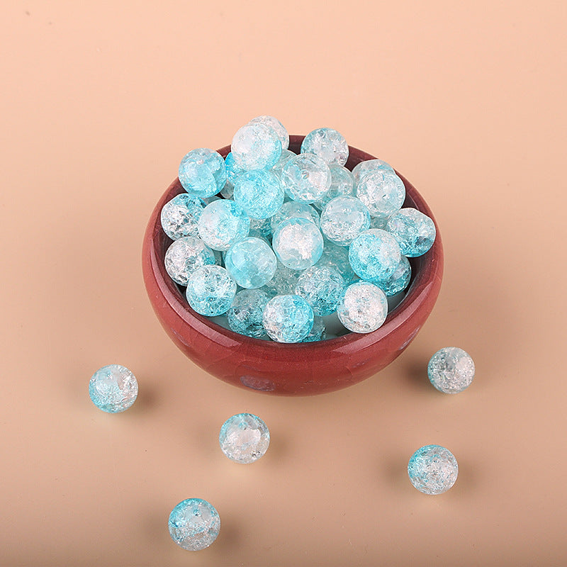 Cuentas de vidrio antiguas de gradiente de dos colores al por mayor de 50 piezas